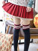 lace hem pleated mini skirt