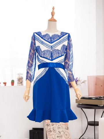 eyelash lace peplum dress