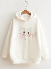 cat baby cotton hoodie
