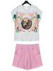medieval garden top and shorts set