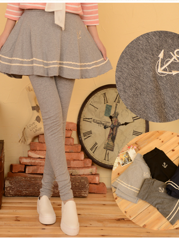 nautical anchor skirt/legging set