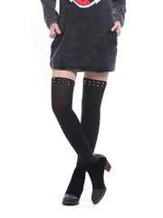 Clearance - spike mock thigh-high tights