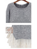 lace patch knitted top