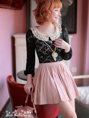 sweet doll pierced lace blouse