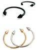 punk style two-headed spikes open bangle