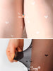 lovely heart sheer tights