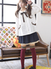lace hem pleated mini skirt