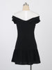 rose button bow dress