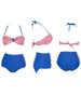 striped knot bikini set