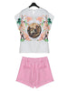 medieval garden top and shorts set