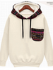 traveling folk knitted hoodie