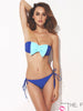 contrast bow bikini set (blue)