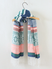 folk style scarf with tassels