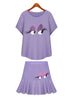 sequin eyes top and skort set