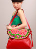 red twinflower satchel