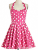 50s polka dots halter dress