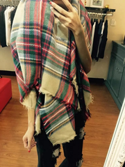 rugged plaid square scarf