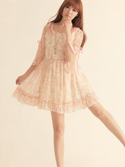 spring blossom chiffon dress