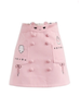 rabbit pattern A-line skirt