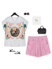 medieval garden top and shorts set