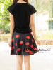 lips skirt and cotton t-shirt set