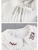 alice in wonderland embroidery ruffled blouse