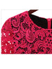 lace top in fuschia