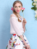 floral lace sheer top