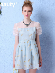 soft sky organza dress