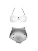 striped knot bikini set