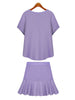 sequin eyes top and skort set