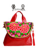 red twinflower satchel