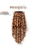 leopard print sheer asymmetrical skirt