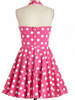 50s polka dots halter dress