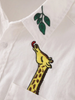 giraffe embroidered shirt