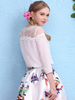 floral lace sheer top