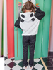 panda hoodie top and bottom set