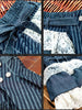 lace striped denim skirt