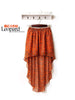leopard print sheer asymmetrical skirt