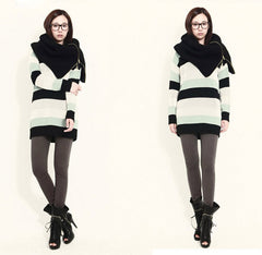zip knitted scarf
