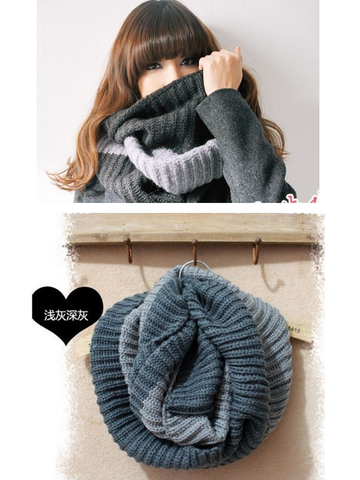 double-colored infinity scarf