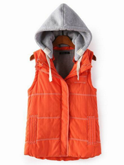 cotton hoodie vest jacket