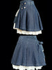 lace striped denim skirt