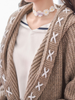 cross-laced open front cardigan