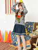 navy striped bow skirt