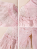 rose love chiffon lace top