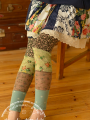 Clearance - flowers patchwork leggings