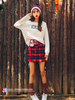 tropical glow mini skirt