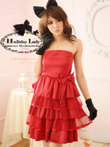 love season layered bow dress