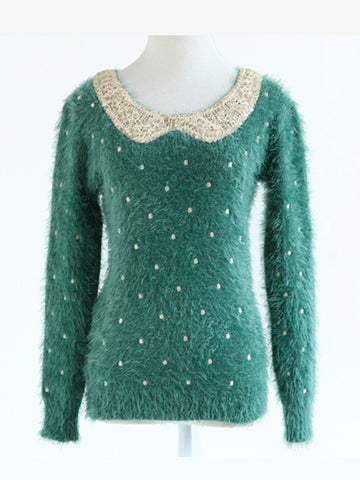 sweet sequined and dots sweater